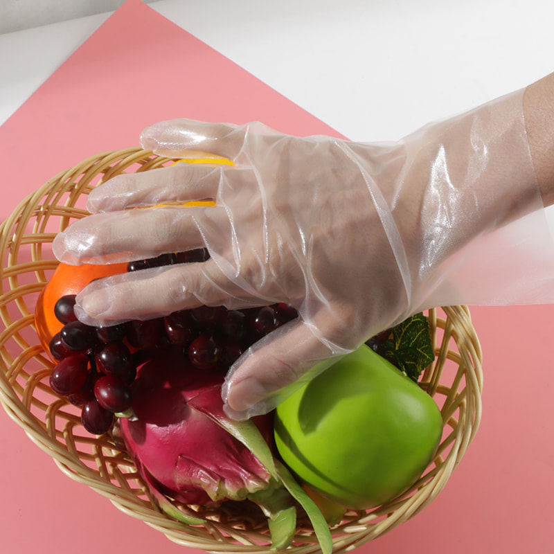 Environmentally friendly and soft Off-white TPE gloves (diamond pattern)