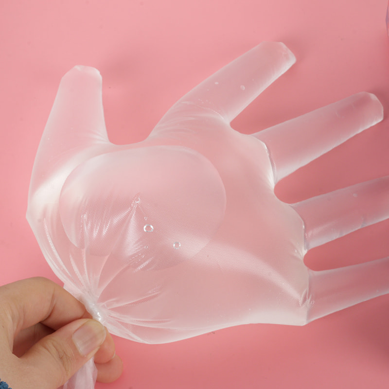 Environmentally friendly and soft Off-white TPE gloves (diamond pattern)