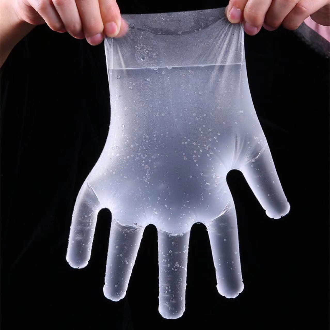 Environmentally friendly and soft Off-white TPE gloves (diamond pattern)