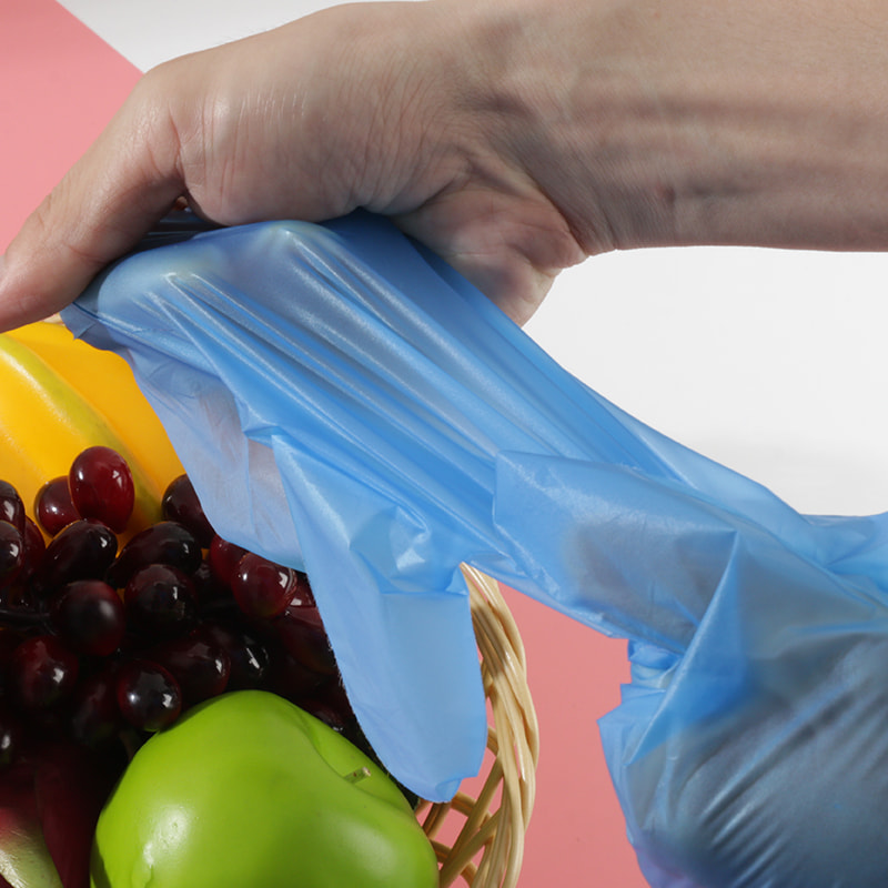 Chemical resistance Blue TPE gloves (dot pattern)
