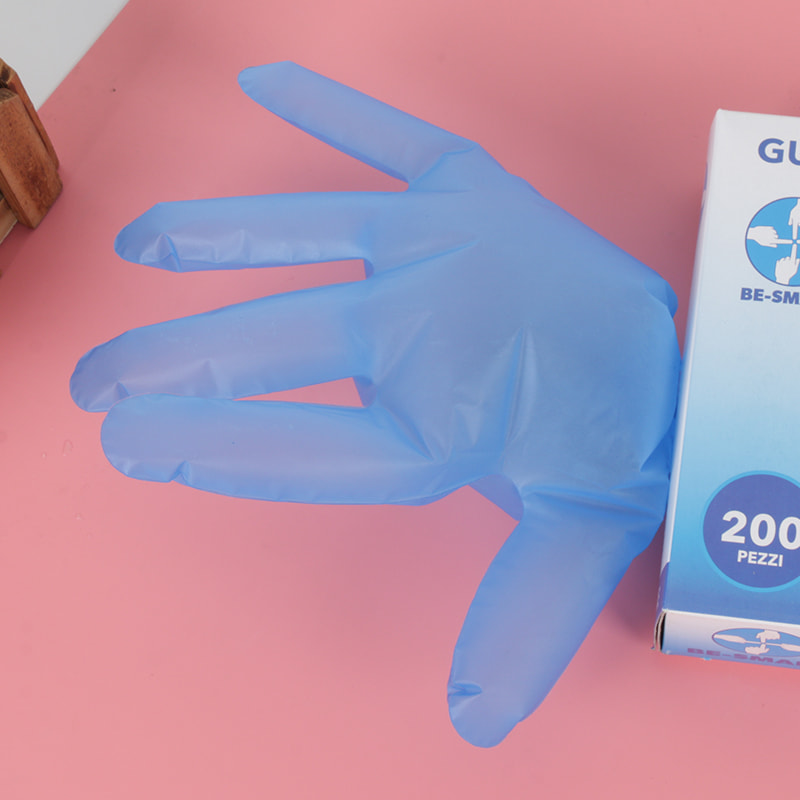 Chemical resistance Blue TPE gloves (dot pattern)