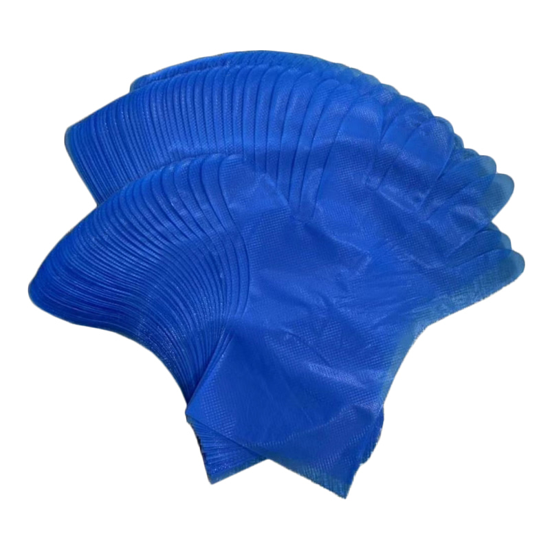 Chemical resistance Blue TPE gloves (diamond pattern)