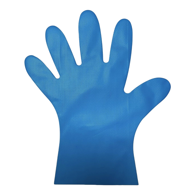 Chemical resistance Blue TPE gloves (diamond pattern)