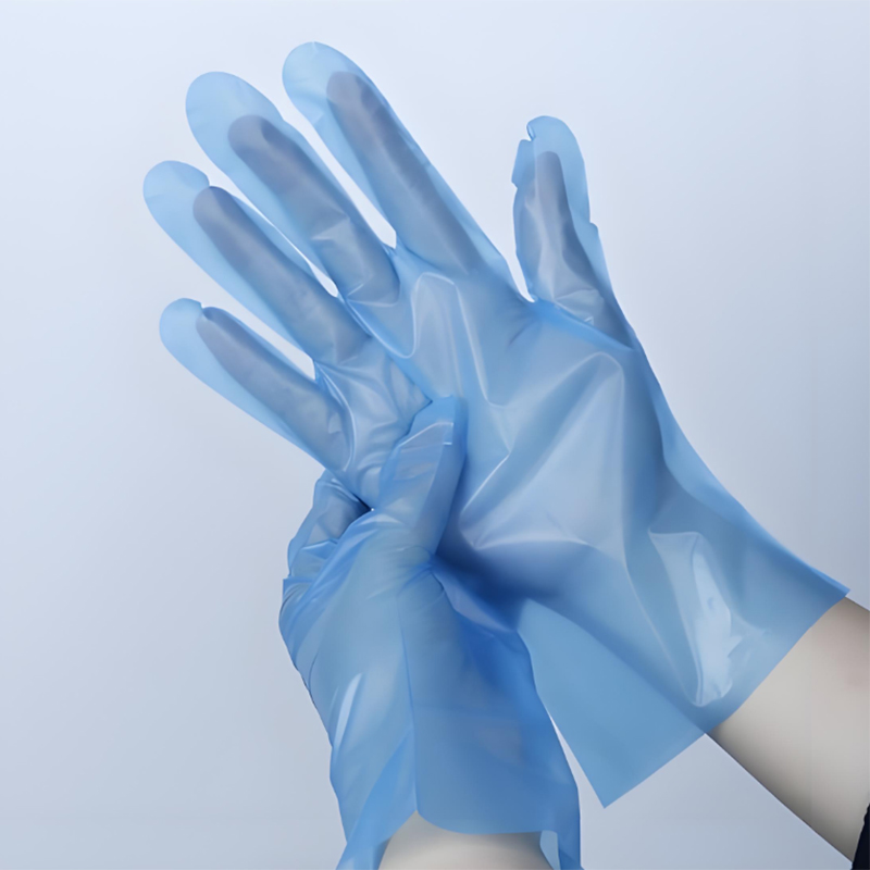 ‌Chemical resistance Blue TPE gloves (matte texture)