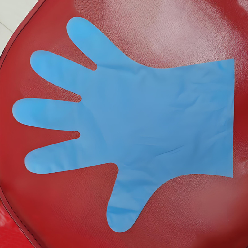 ‌Chemical resistance Blue TPE gloves (matte texture)