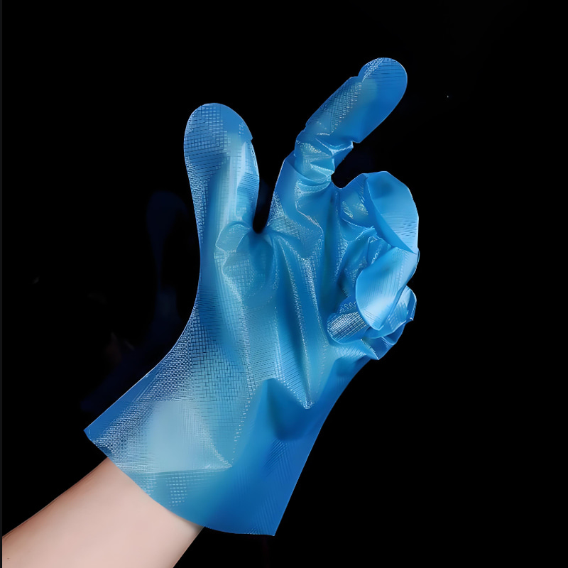 ‌Chemical resistance Blue TPE gloves (matte texture)