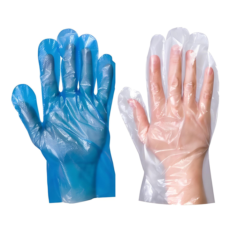 Waterproof and oil-proof Off-white HDPE gloves
