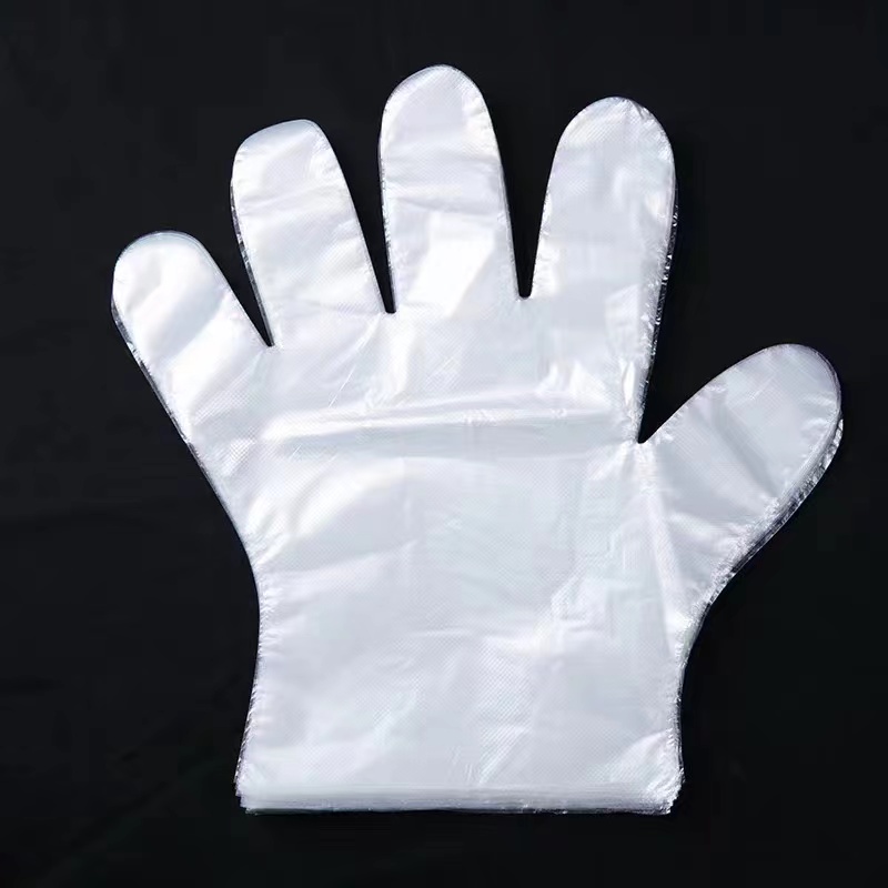 Waterproof and oil-proof Off-white LDPE gloves