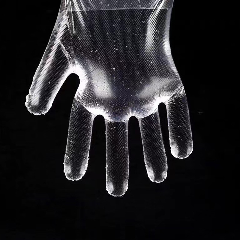 Waterproof and oil-proof Off-white LDPE gloves