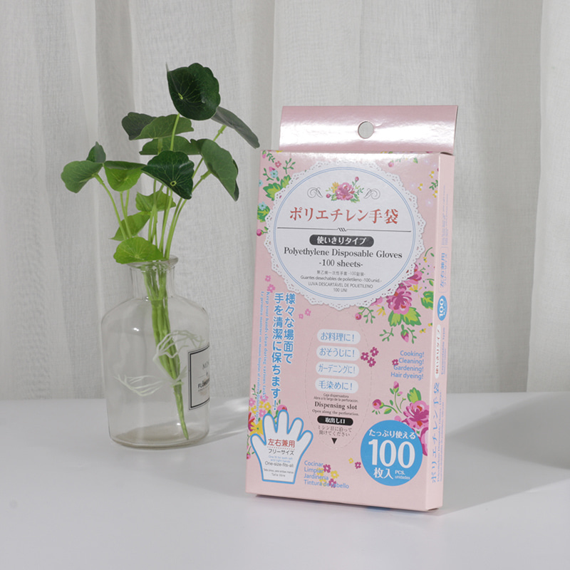 Waterproof and oil-proof Off-white LDPE gloves