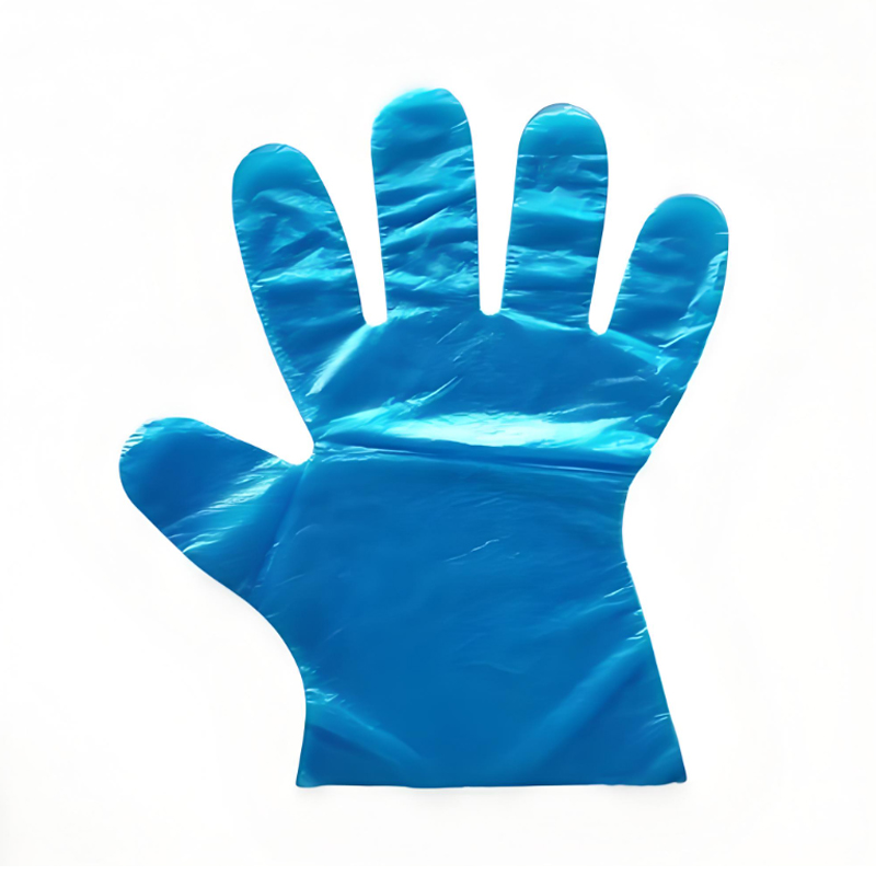 Anti-bacteria, acid and alkali resistant Blue LDPE gloves
