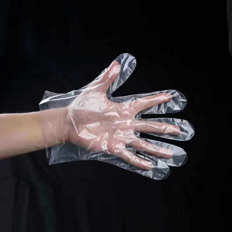 Waterproof and oil-proof Off-white LDPE gloves