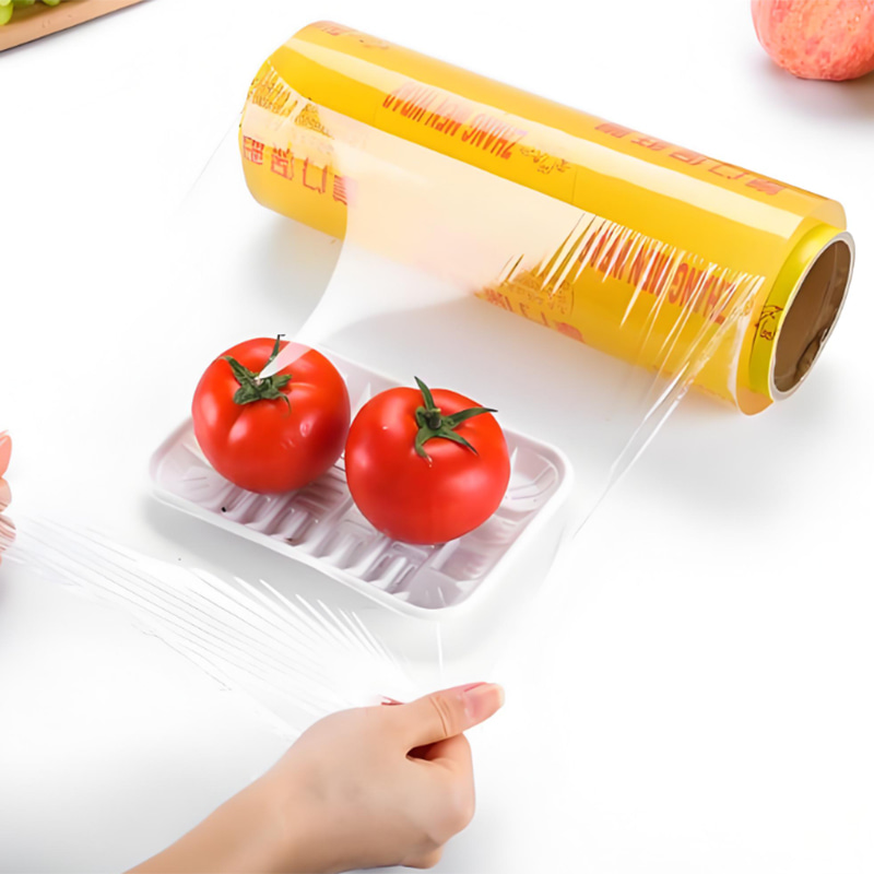 Highly transparent PVC cling film